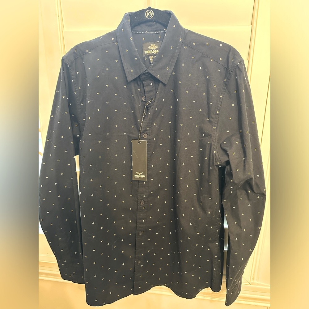 Threadbare Sierra Shirt in dark navy